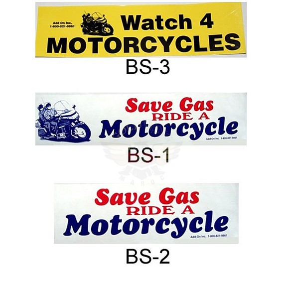 Bumper Sticker "Wathch 4 Motorcycles" 5PK-Bumper Sticker "Wathch 4 Motorcycles" 5PK