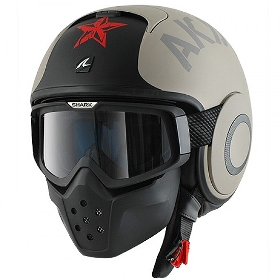 Casque RAW SOYOUZ Mat Ecru Anthracit Rouge Tailles XS L M