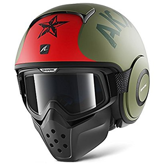Casque RAW SOYOUZ Mat Green Red Black Tailles S XL XS