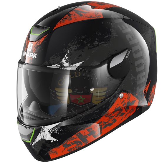 Casque SKWAL TROOPER Black orange white Tailles L M S XL XS HE5424EKOWL
