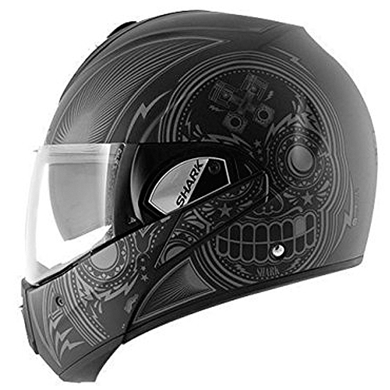 Casque EVOLINE 3 MEZCAL Mat Black Anthrac Silver/Chrom Black/Orange