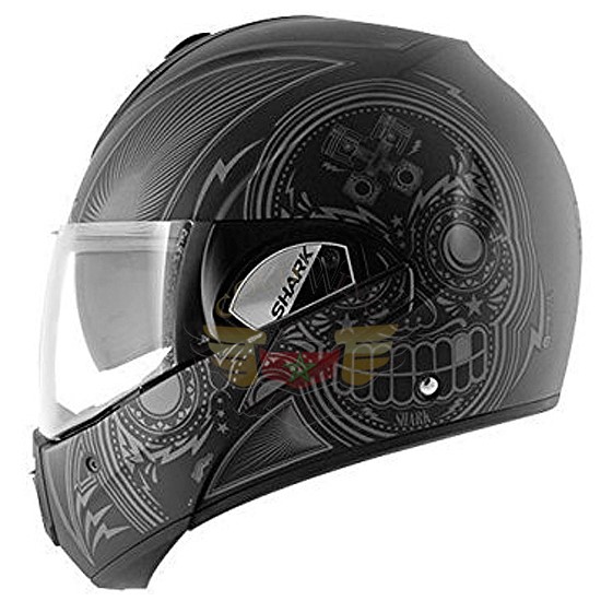 Casque EVOLINE 3 MEZCAL Mat Black Anthrac Silverasque EVOLINE 3 MEZCAL Mat Black Anthrac Silver/Chrom Black/Chrom Orange HE9347EKASL