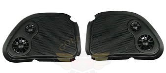 REPL ROADGLIDE SPKR GRILL SET W/BLACK T/M HRRG-GTMB