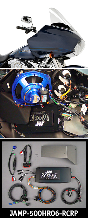 ROKKER P500W 4-CH AMP 06-13 W/REAR SPKR ROADGLIDE JAMP-500HR06-RCRP
