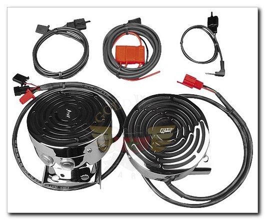 SELF-AMPLIFIED CHROME HANDLEBAR MOUNT SPEAKERS MHAS-2008